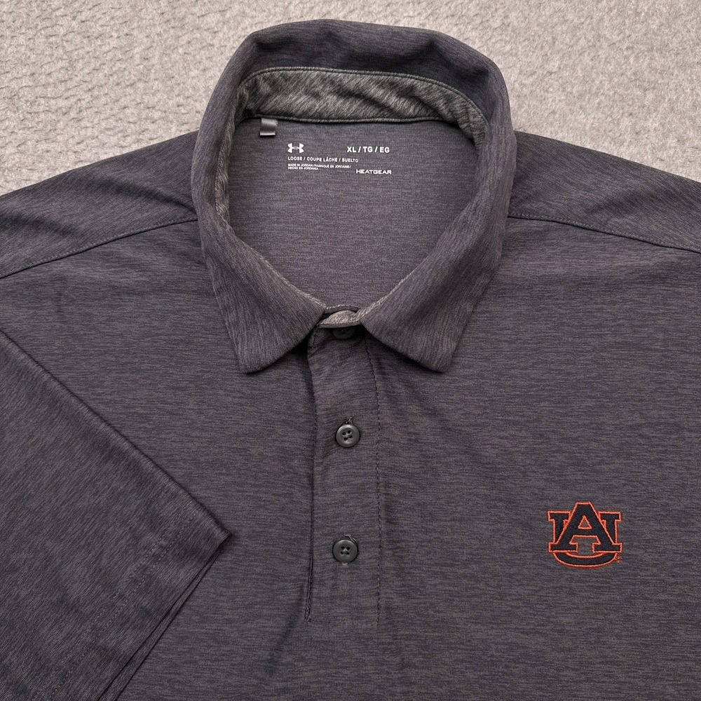 Under Armour Auburn Tigers The Playoff Polo 3.0 Men's XL Gray‎ Performance Golf